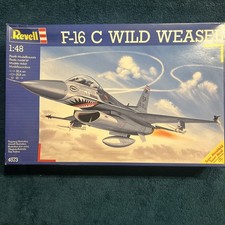 Listing image for vintage Revell 1:48 scale F-16C Wild Weasel plastic model kit (Kit No. 4573)