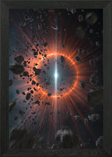 Listing image for Space Debris and Star Framed Wall Art Poster Canvas Print Picture