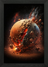Listing image for The Space Debris Framed Wall Art Poster Canvas Print Picture
