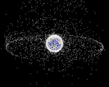 Listing image for Space Debris Plot Poster Orbital Diagram Science Wall Art