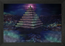 Listing image for Alien Pyramid Framed Wall Art Poster Canvas Print Picture