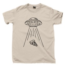 Listing image for Aliens Love Pizza Lover T Shirt Spaceship Area 51 Roswell Mars Martian Drone Tee